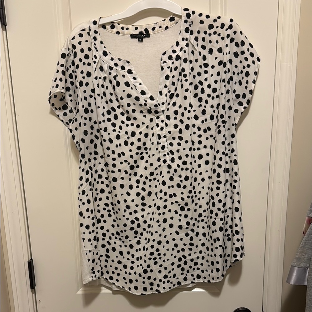 Papermoon White Flutter Sleeve Blouse Relaxed Fit